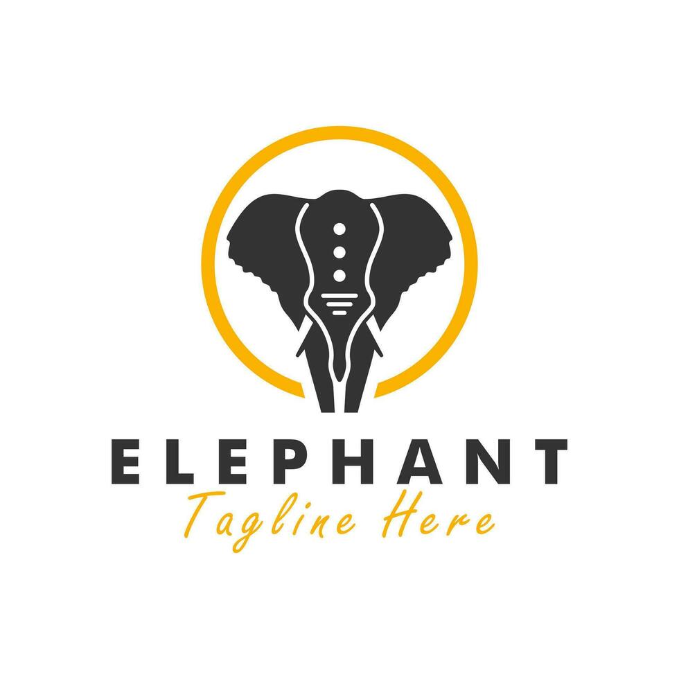 elefant djur- illustration logotyp vektor