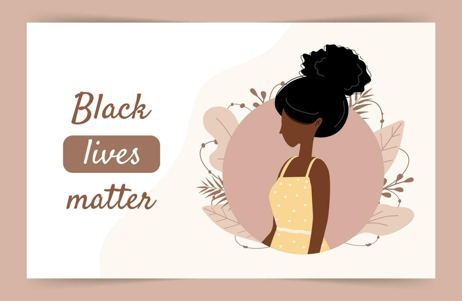 svart liv frågor. sluta rasism och våld. afrikansk kvinna tecknad serie karaktär. jag kan inte andas. social affisch och webb baner. modern vektor illustration i platt stil.