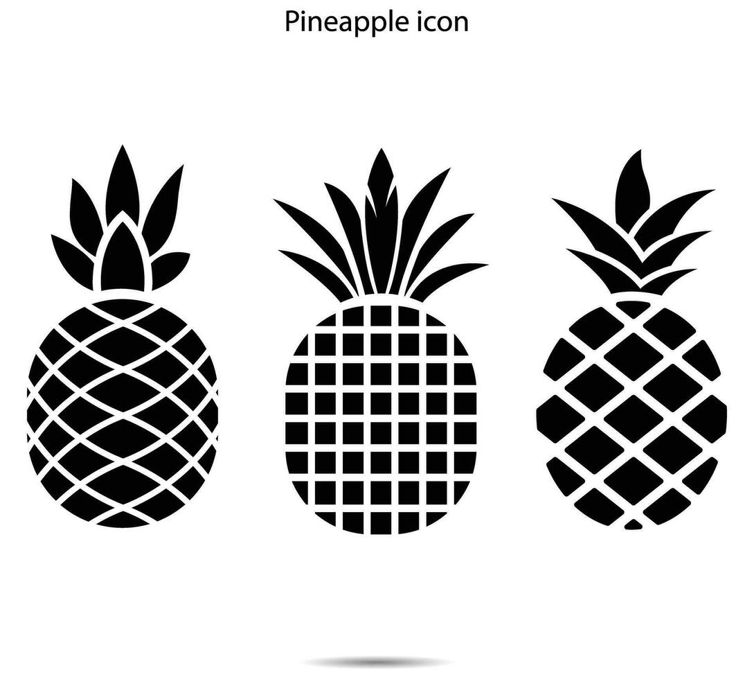 ananas ikon, vektor illustration