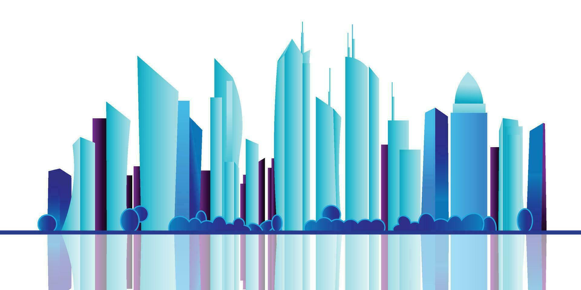 färgrik stadsbild, byggnad perspektiv, modern byggnad i de stad horisont, företag Centrum vektor