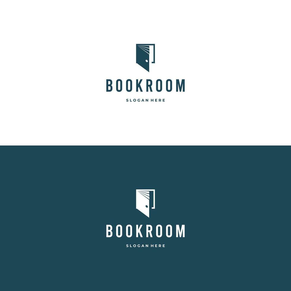 bok rum logotyp design modern begrepp vektor