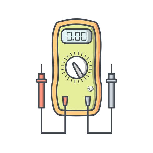 Voltmeter-Vektor-Symbol vektor