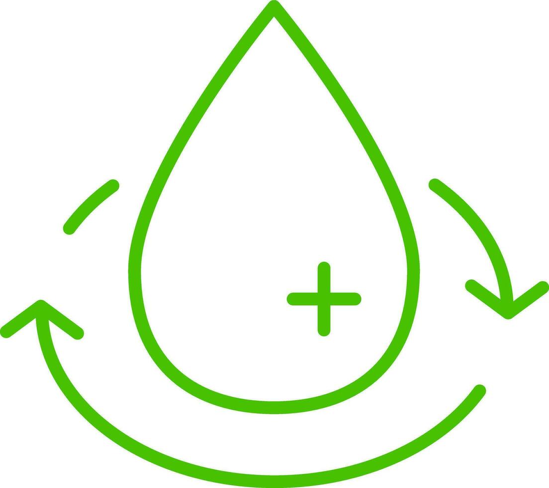 recyceln Wasser Linie Symbol Illustration vektor