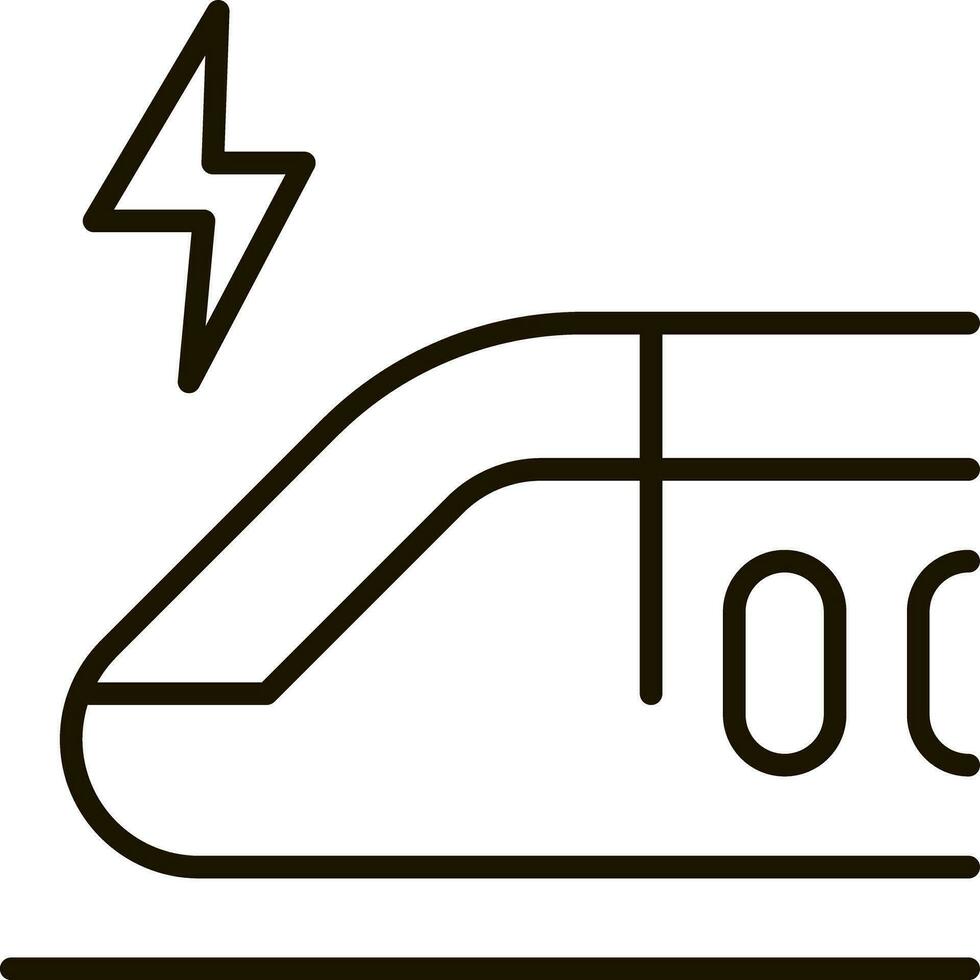 eco tåg transport linje ikon illustration vektor