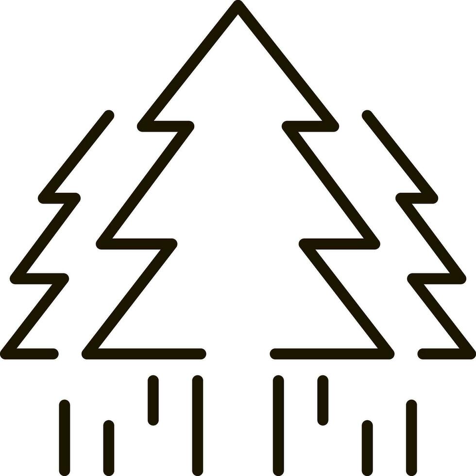 Wald Baum Linie Symbol Illustration vektor