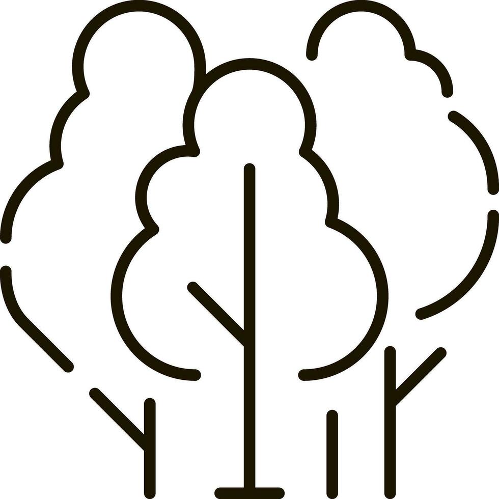 Umwelt Baum Linie Symbol Illustration vektor