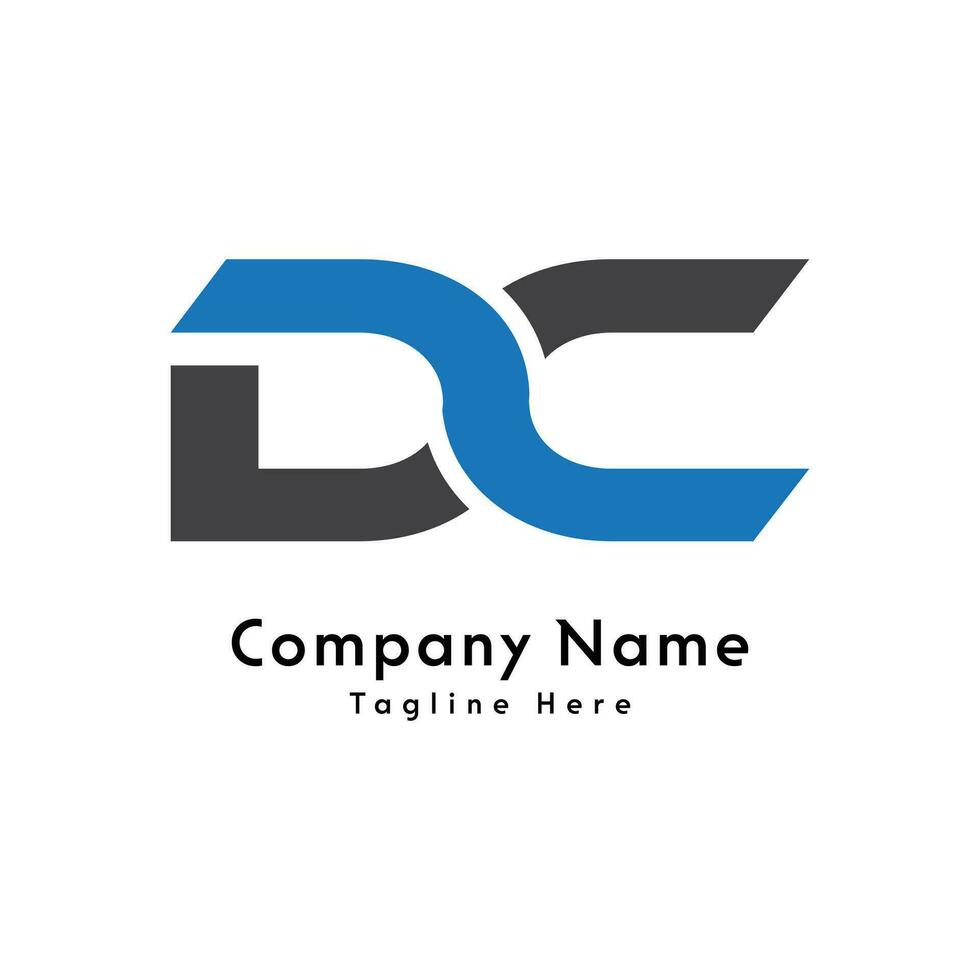 dc brev logotyp design ikon vektor