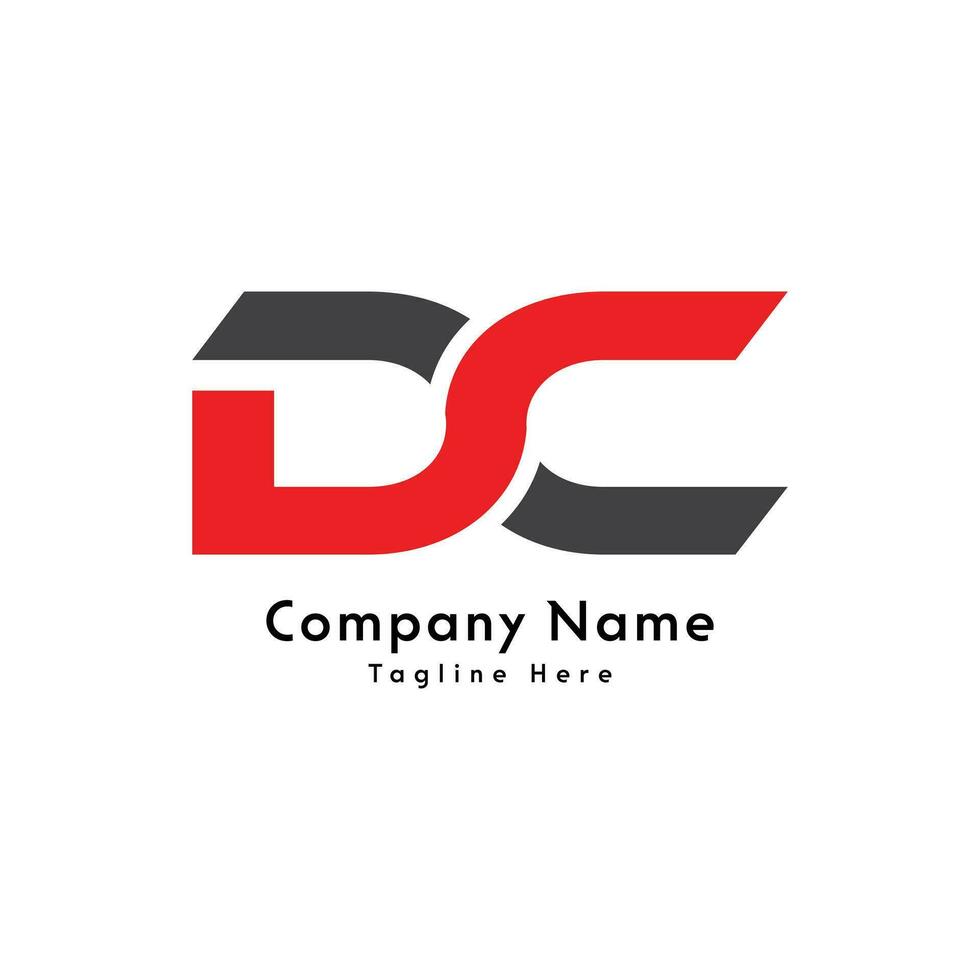 dc brev logotyp design ikon vektor