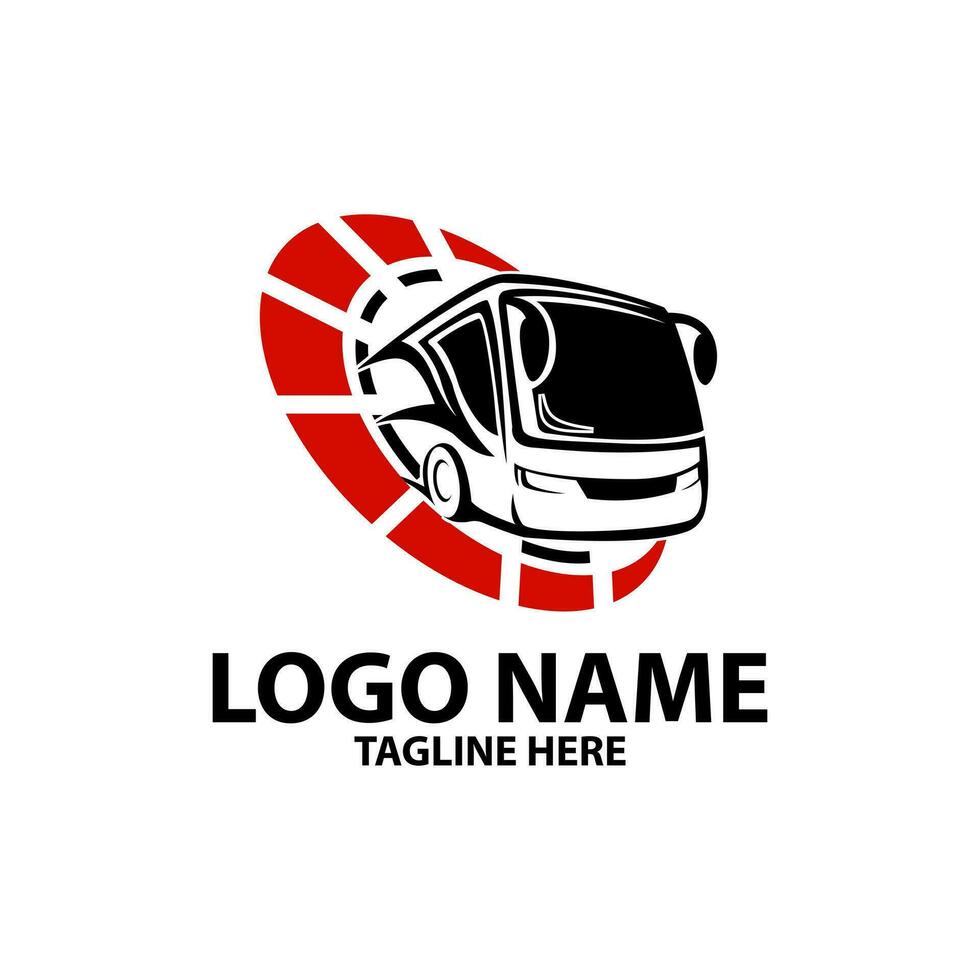 Geschwindigkeit Bus Reise Logo Design Vektor
