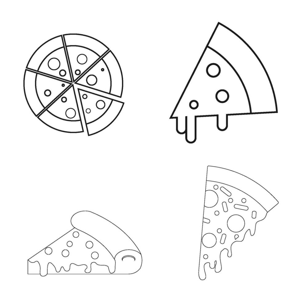 pizza ikon vektor