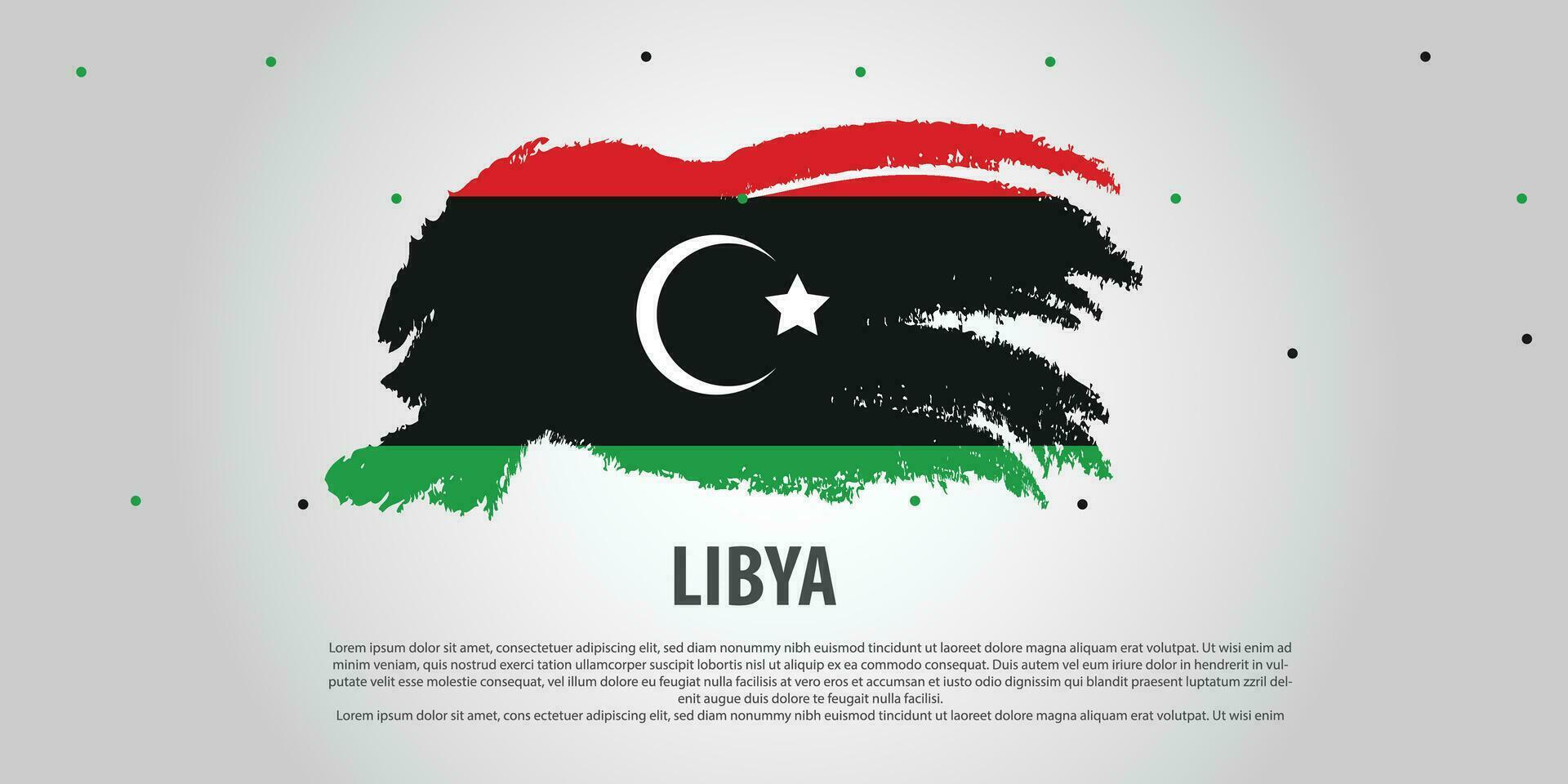 Vektor libysch National Tag im Dezember 24., Poster oder Banner feiern Unabhängigkeit