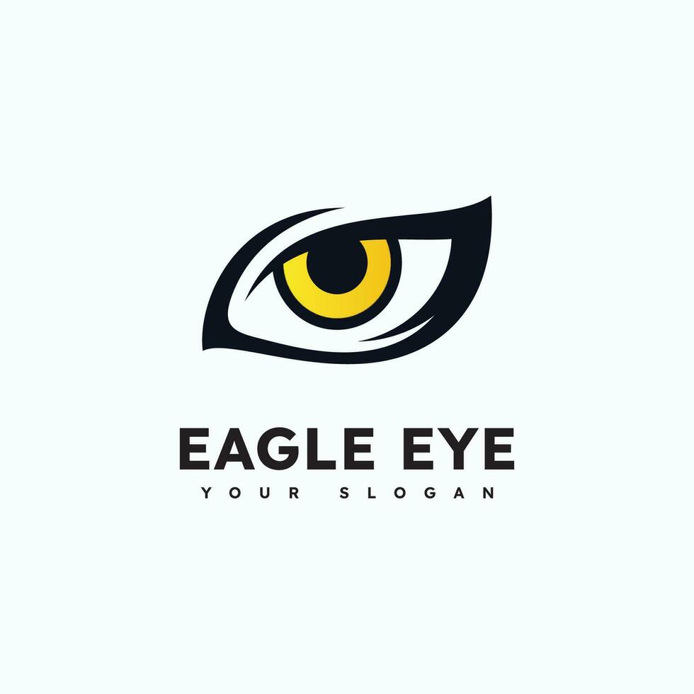 Adler Raubtier Auge Falke Vogel Logo Geschäft vektor