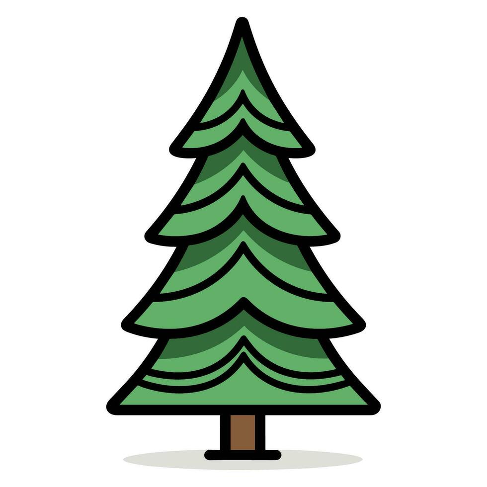 ein dekorativ Weihnachten Baum Vektor Illustration