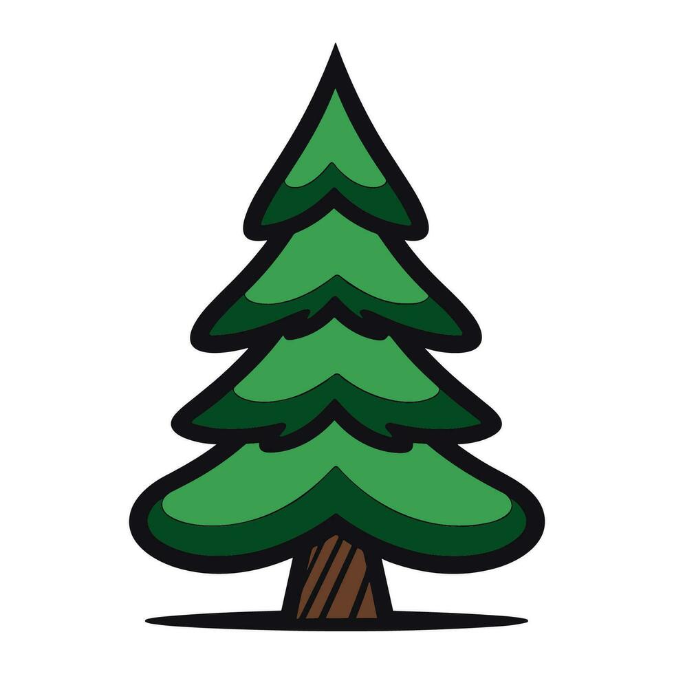 en dekorativ jul träd vektor illustration