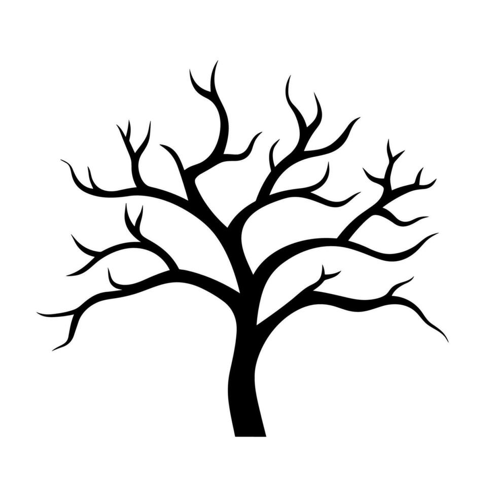 ein Ast Baum ohne Blätter Vektor Silhouette Clip Art kostenlos