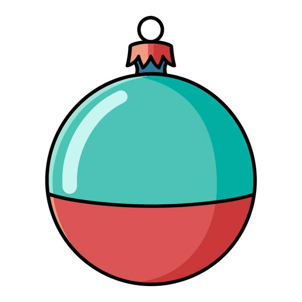 en jul boll vektor illustration isolerat på en vit bakgrund