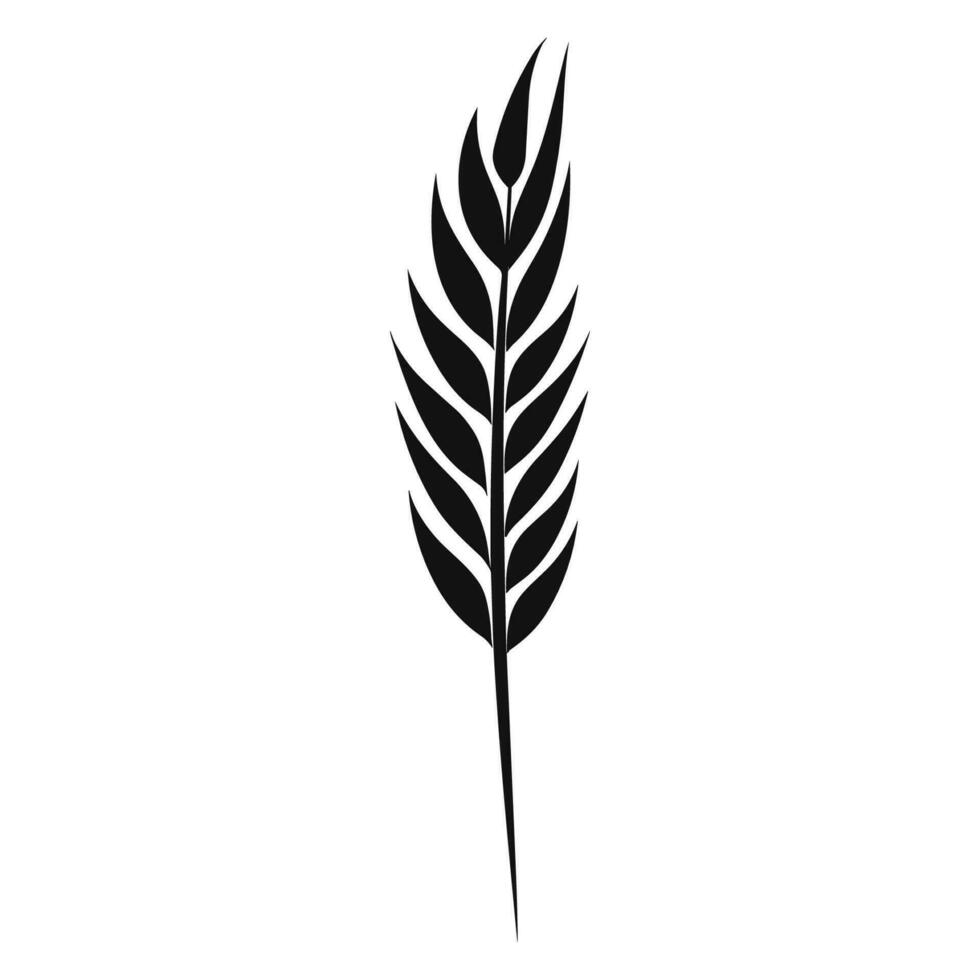 Weizen Ohren Vektor isoliert auf ein Weiß Hintergrund, ein Weizen Korn Silhouette kostenlos