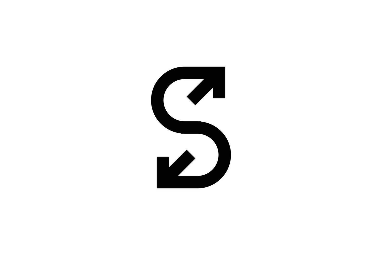 Brief s nach vorne Logo Design Vorlage vektor