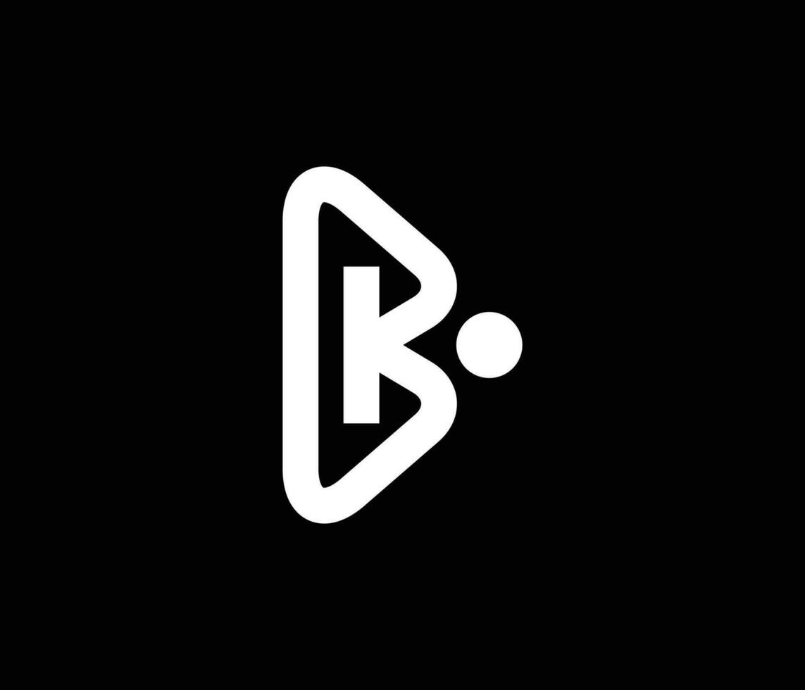 Brief b k Logo Design Vorlage vektor