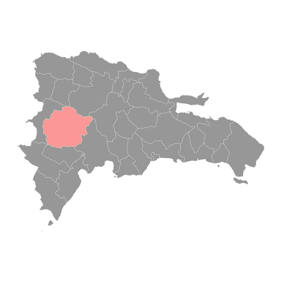 san juan provins Karta, administrativ division av Dominikanska republik. vektor illustration.