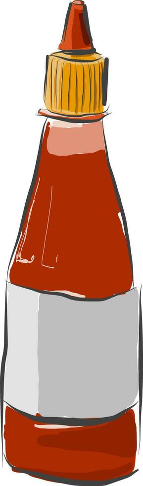 tecknad serie chili saucehot såsketchup vektor eller Färg illustration