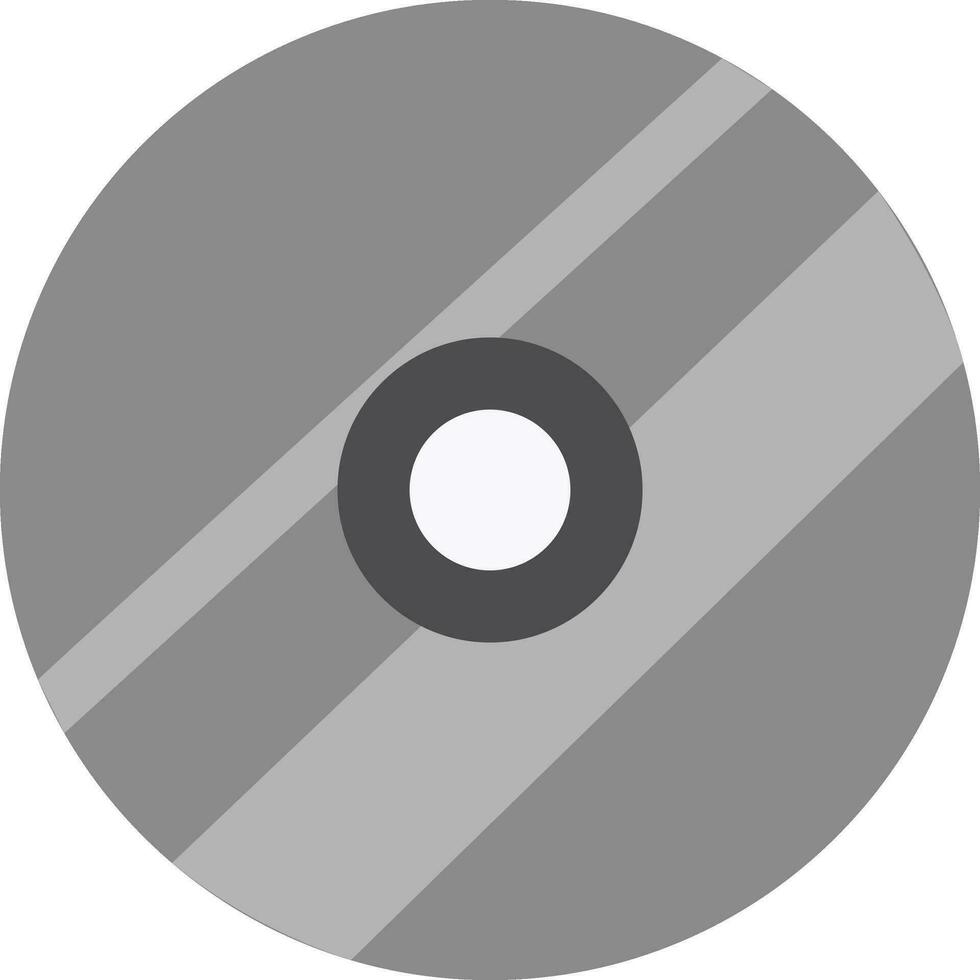 enkel vektor illustration av en grå CD på vit bakgrund