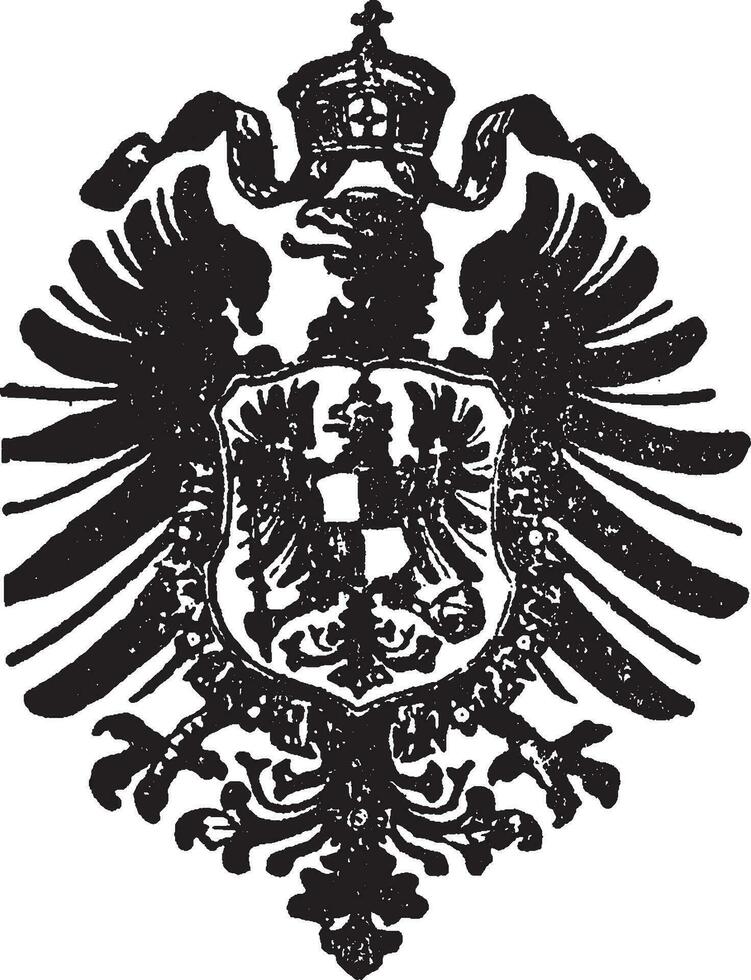 Deutsche Adler, Jahrgang Illustration. vektor