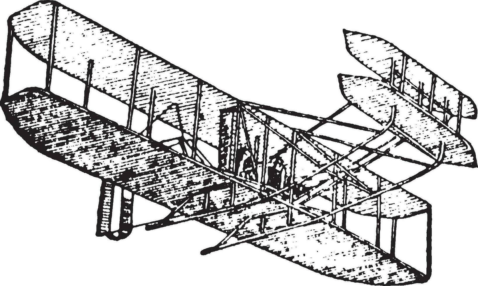 Flugzeug, Jahrgang Illustration. vektor