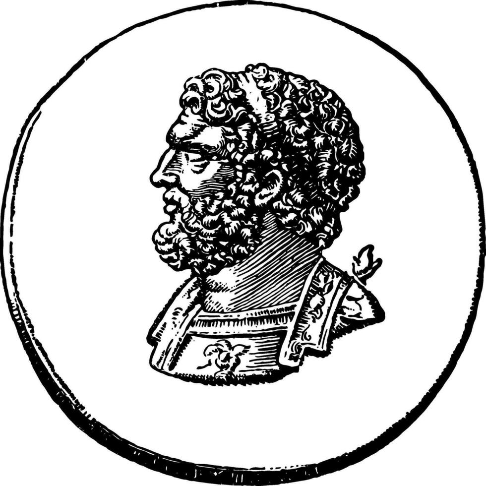 philip av macedon, årgång illustration. vektor