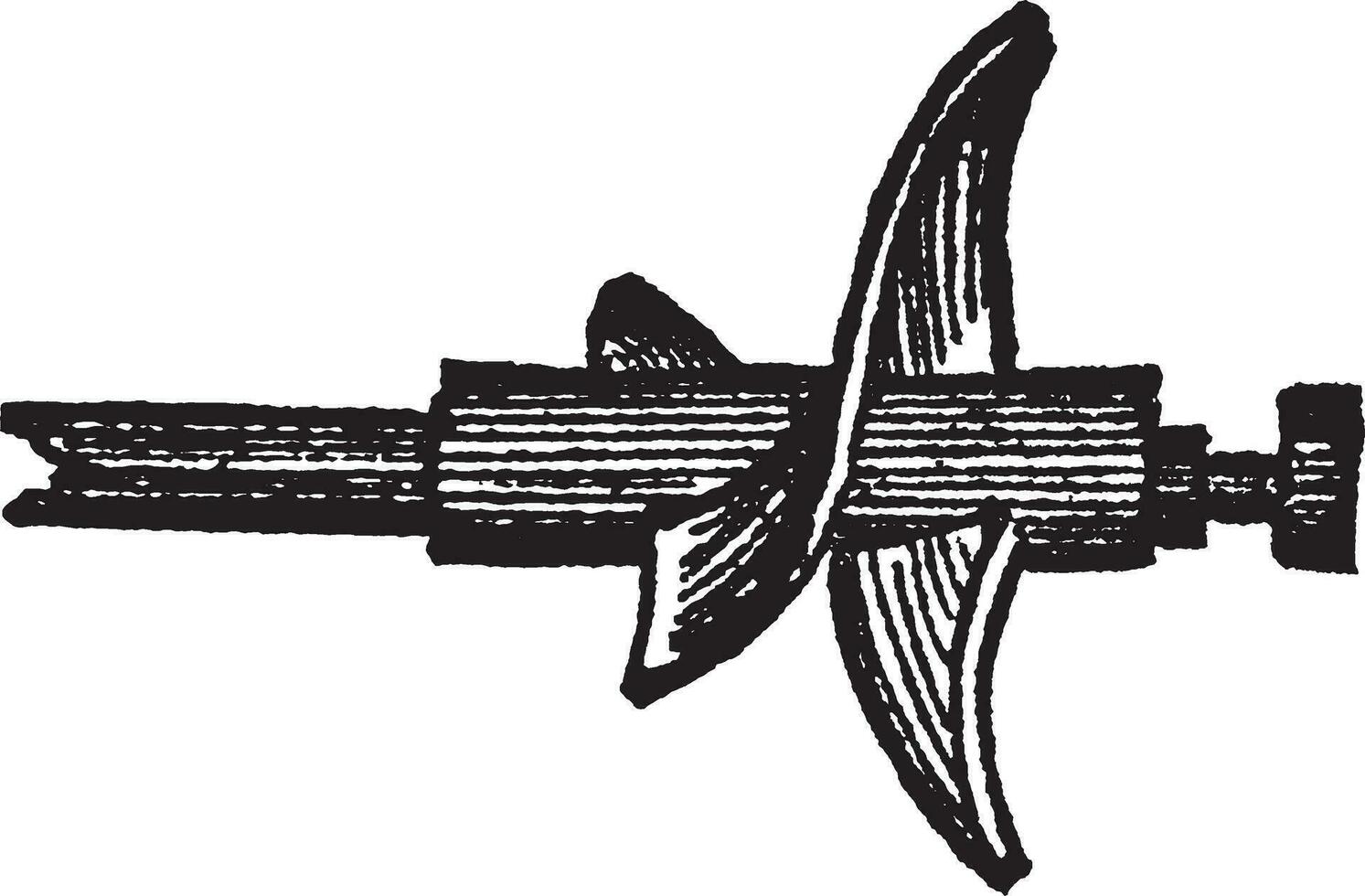 skruva propeller, årgång illustration. vektor