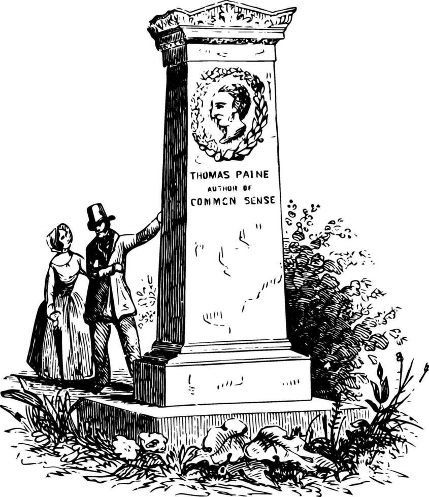 Paines monument årgång illustration vektor