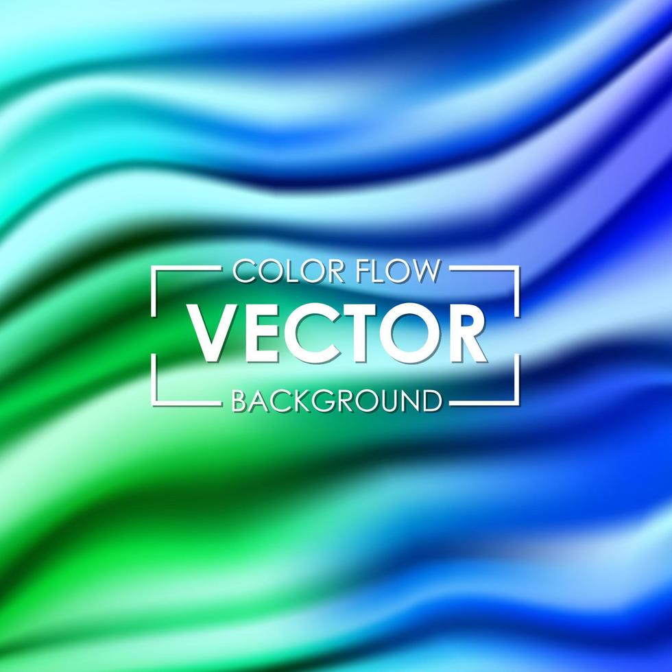 färgflödesaffisch, våg flytande form färg bakgrund, abstrakt färg vätska. vektor illustration