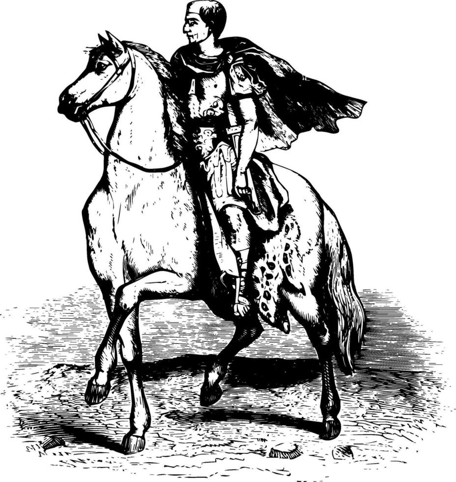 julius caesar årgång illustration. vektor