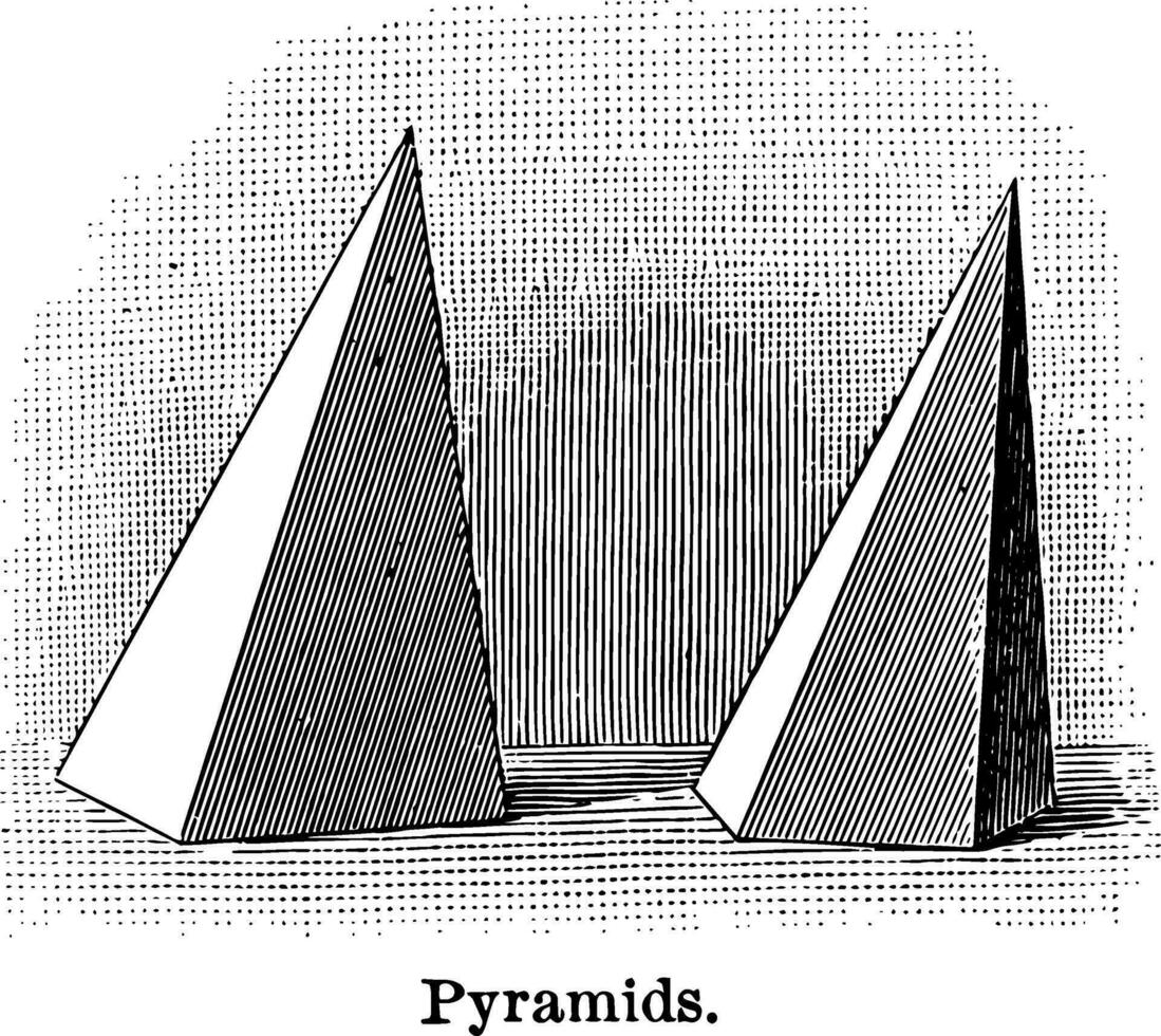 Pyramiden Jahrgang Illustration. vektor