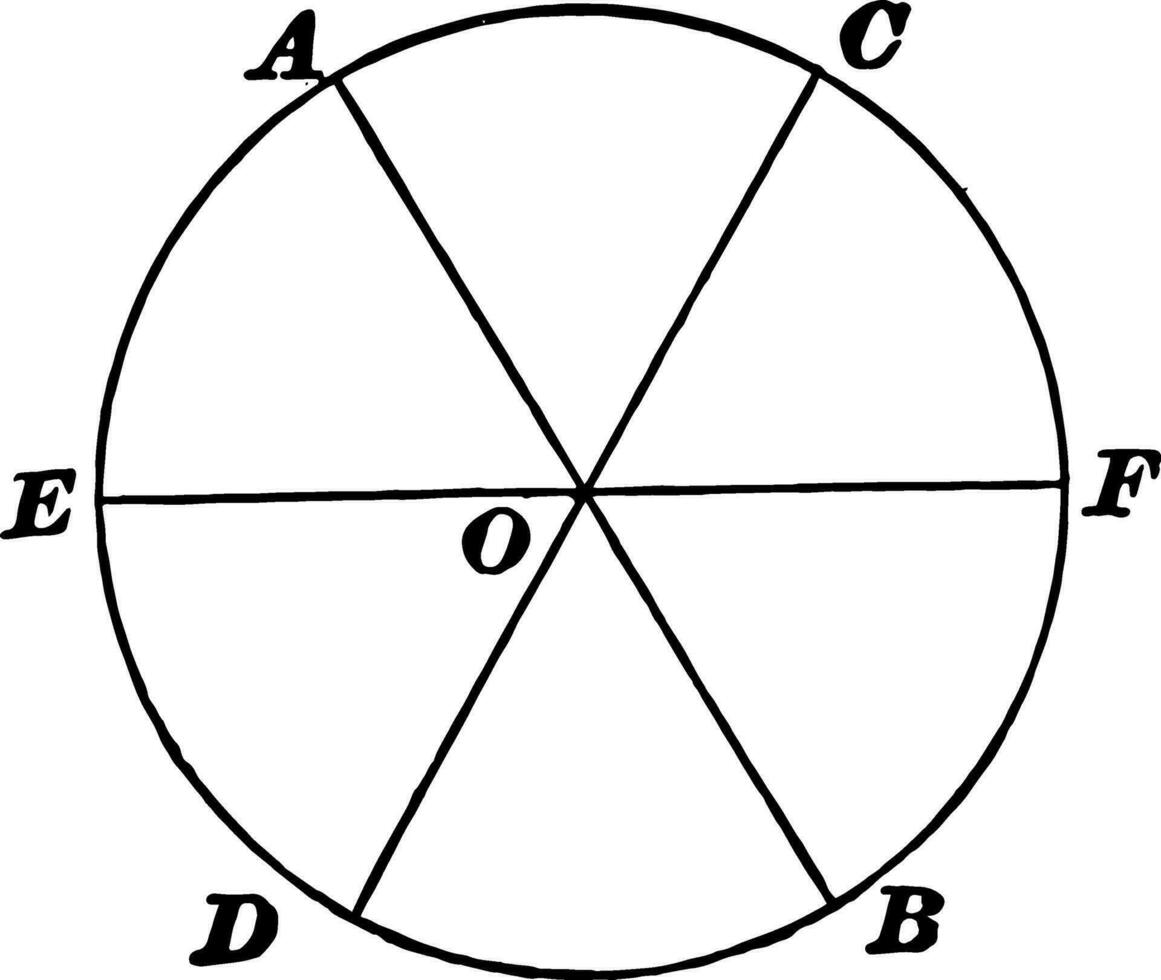 Sektoren von Kreis Jahrgang Illustration. vektor