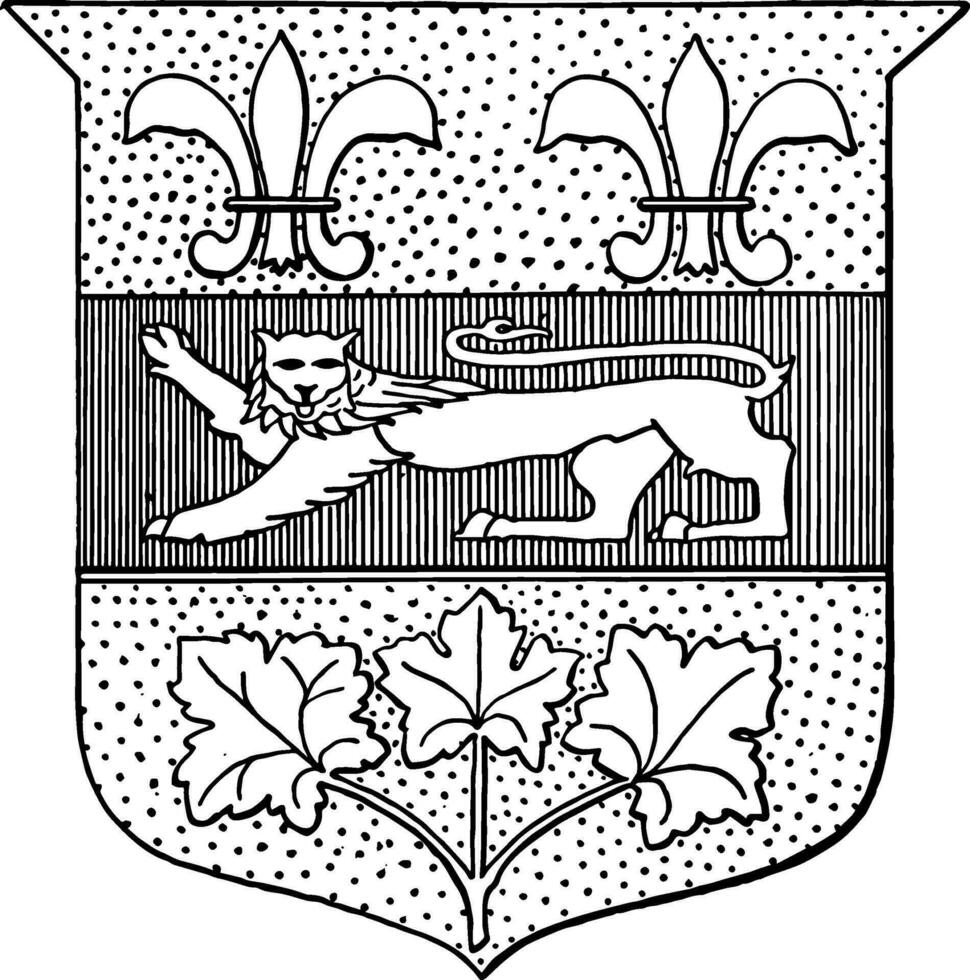 Quebec Mantel von Arm Jahrgang Illustration vektor