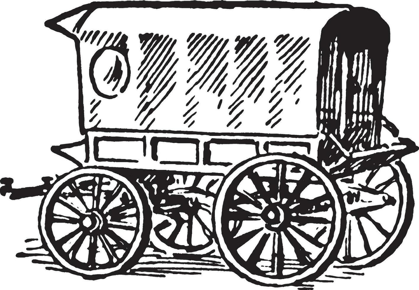 Lieferwagen, Jahrgang Illustration. vektor