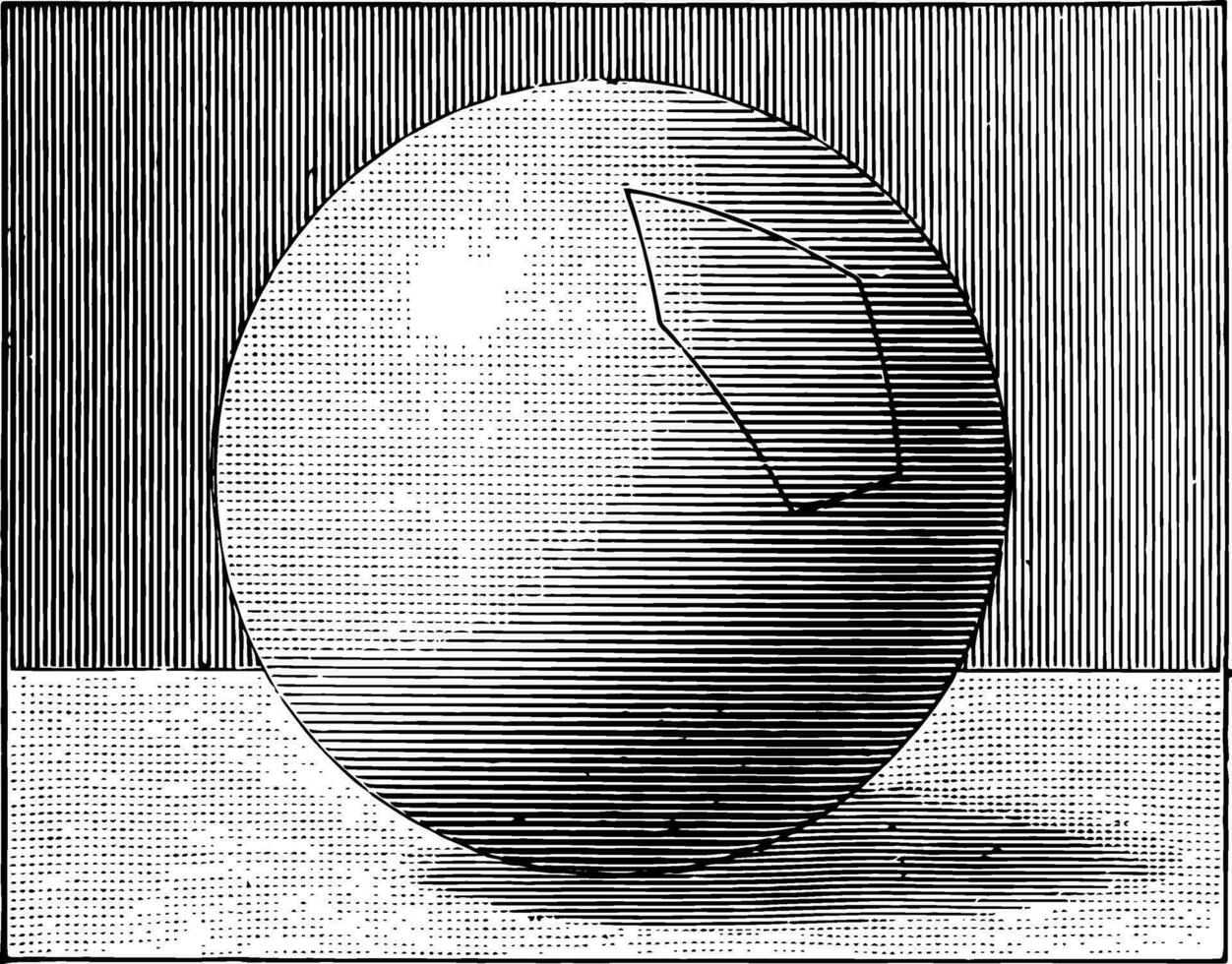 kugelförmig Polygon Jahrgang Illustration. vektor