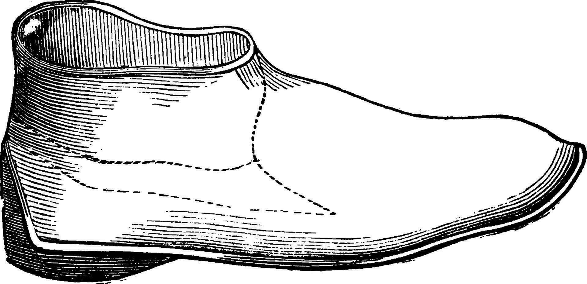 ägyptisch Leder Stiefel, Jahrgang Gravur. vektor