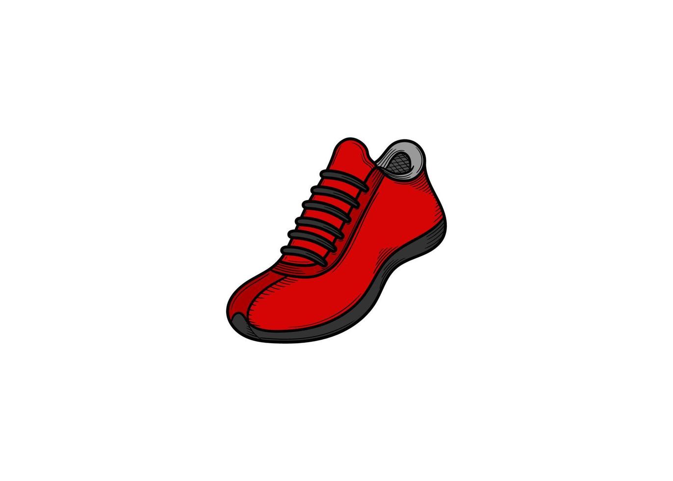 sneaker sko handritad illustration ikon designmall vektor