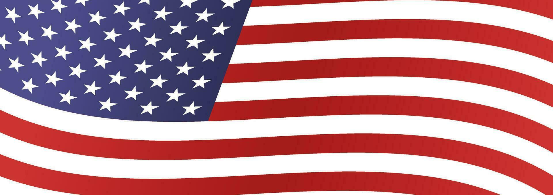 vereinigt Zustände Netz Banner. USA National Flaggen Vektor Hintergrund. amerikanisch rechteckig horizontal Banner