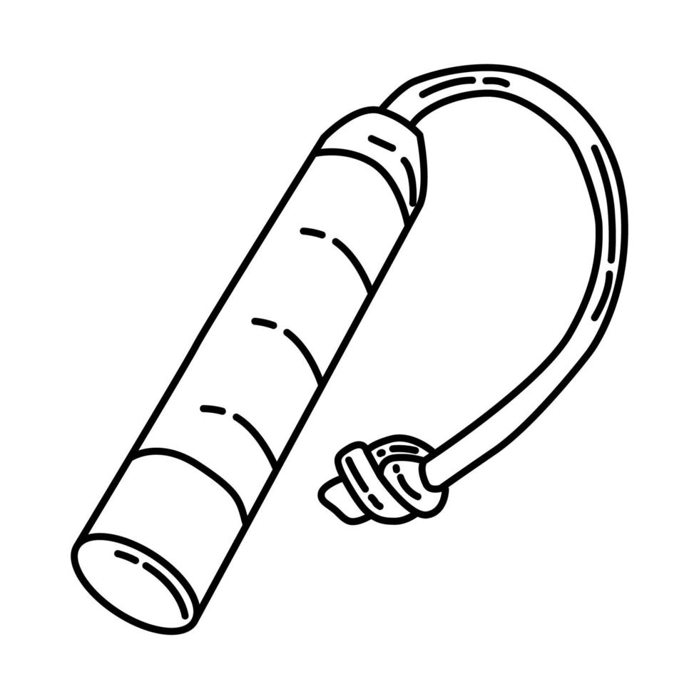 Baton Retrieva Hundespielzeug-Symbol. Gekritzel handgezeichnet oder Umrisssymbolstil vektor
