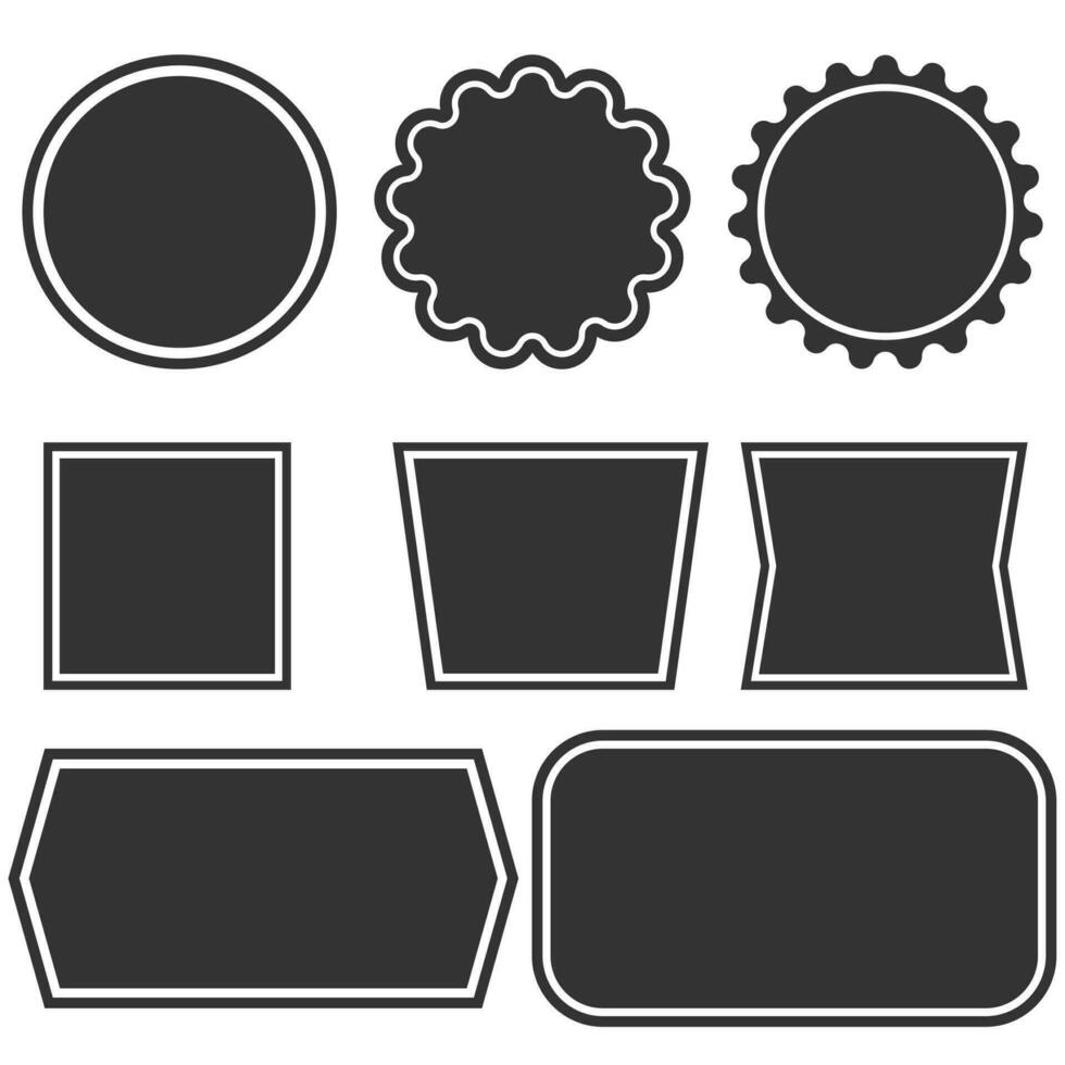 uppsättning av svart produkt etiketter , vektor illustration.