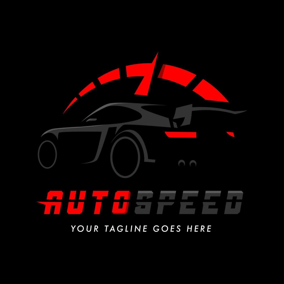 Auto Sport mit Geschwindigkeit Logo Design Vektor