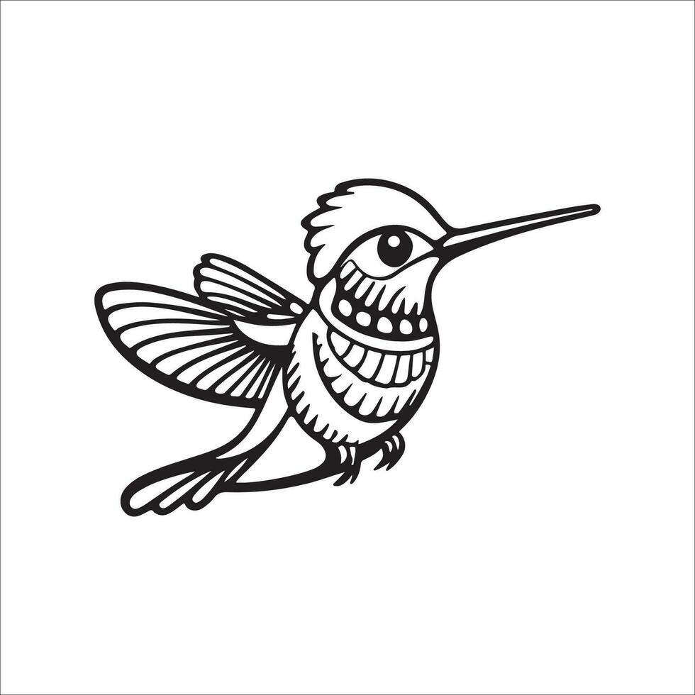 schwarz und Weiß Illustration zum Färbung Seite Tiere, Vogel. vektor