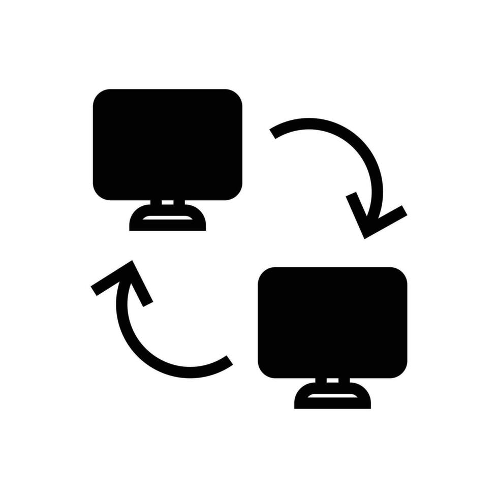 Fernbedienung Zugriff Symbol. schwarz füllen Symbol vektor