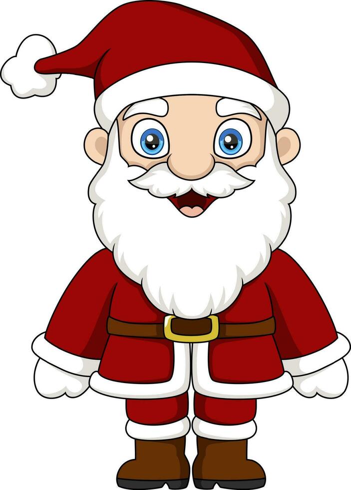 süß Santa claus Karikatur auf Weiß Hintergrund vektor