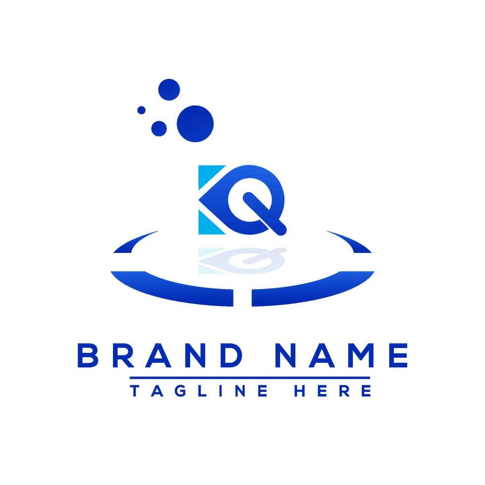 brev kq blå professionell logotyp för Allt typer av företag vektor