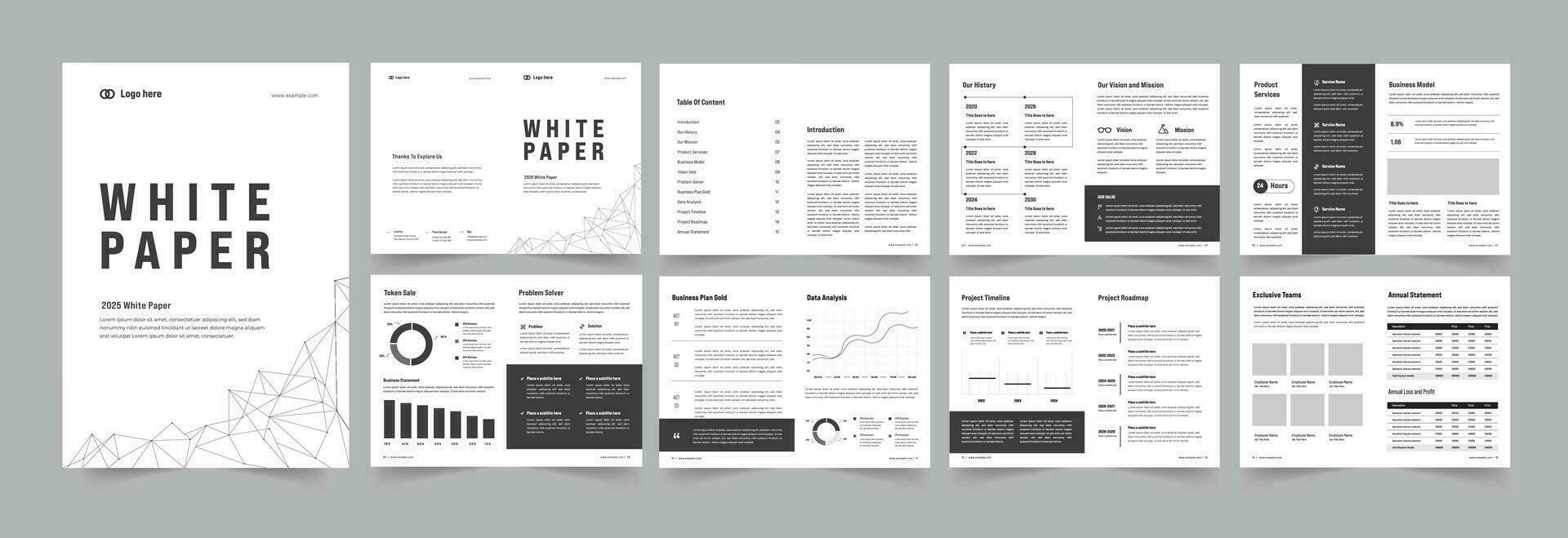 Weiß Papier oder Weiß Papier Layout Design vektor