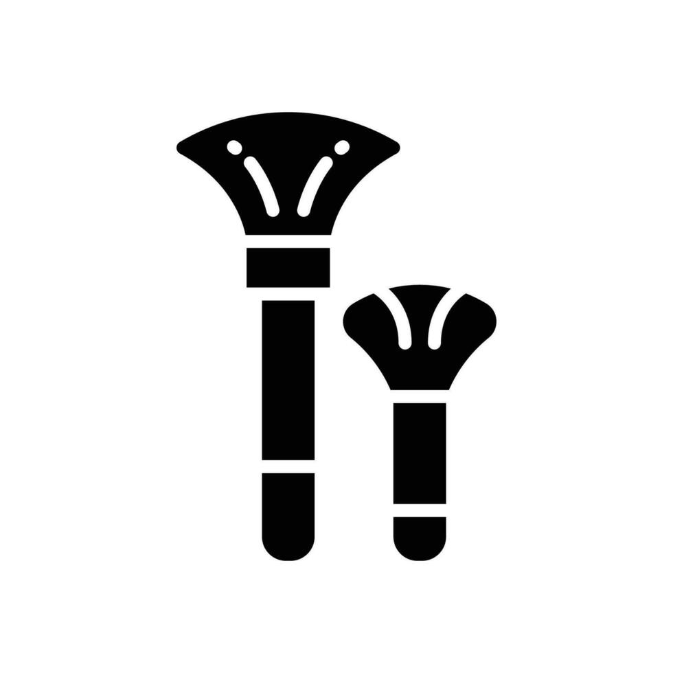 kosmetisch Bürste Symbol. Vektor Glyphe Symbol zum Ihre Webseite, Handy, Mobiltelefon, Präsentation, und Logo Design.